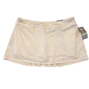 PICKLEBALL Tennis White Pleated Mini Skirt Activewear Preppy Casual Size XL NWT